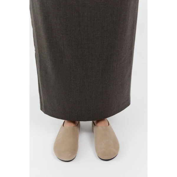 St. Agni Suede Mule in Rock, view 6