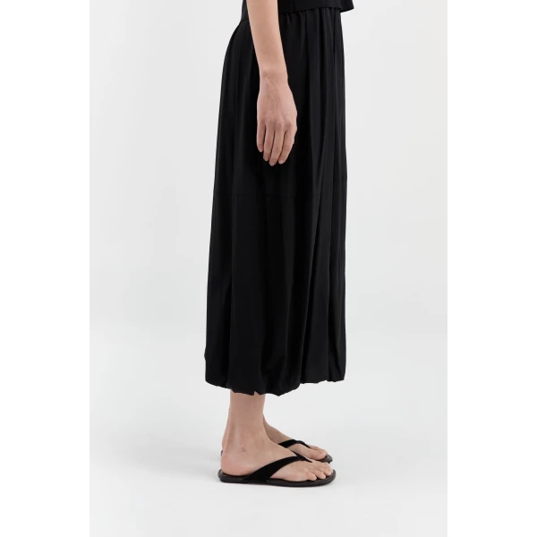 St. Agni Suede Opanka Slide in Black and Coffee, view 3