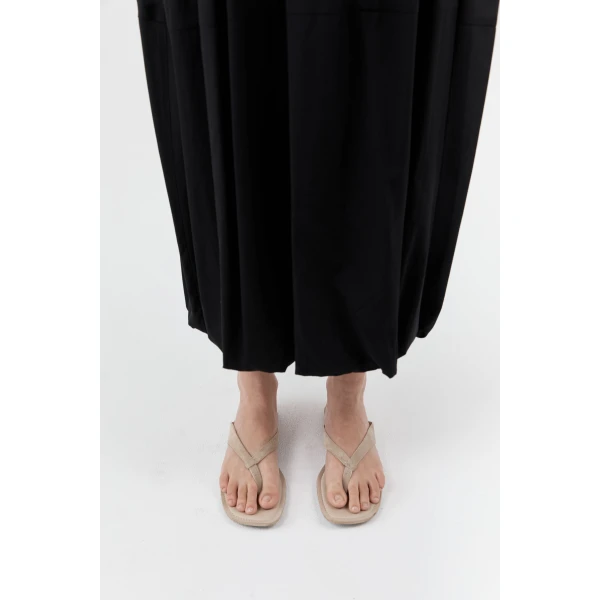 St. Agni Suede Opanka Slide in Papyrus, view 2