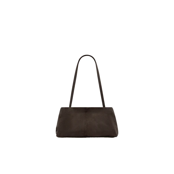 Suede Origami Tote in Coffee