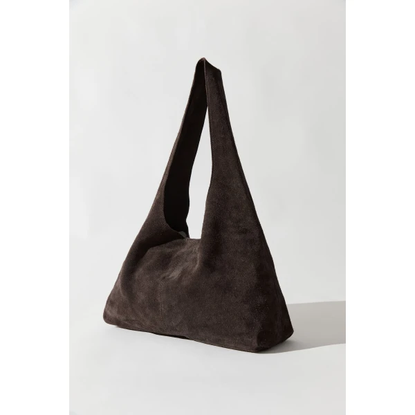 St. Agni Suede Soft Bag in Coffee, view 5