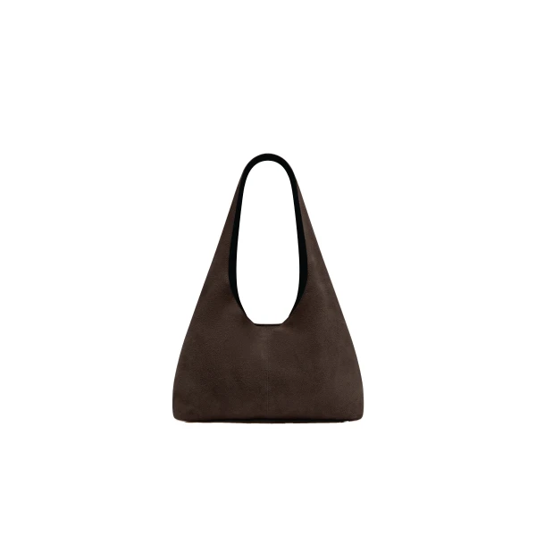 St. Agni Suede Soft Bag in Coffee