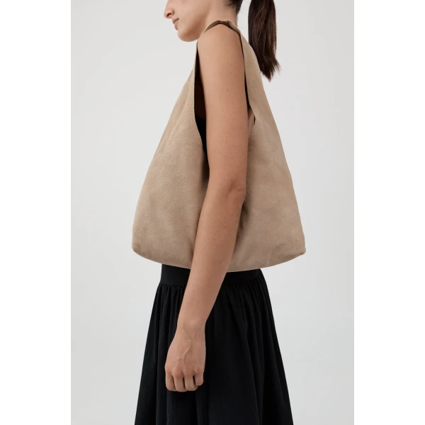 St. Agni Suede Soft Bag in Papyrus, view 5