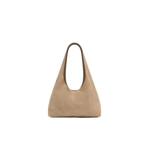 Suede Soft Bag in Papyrus