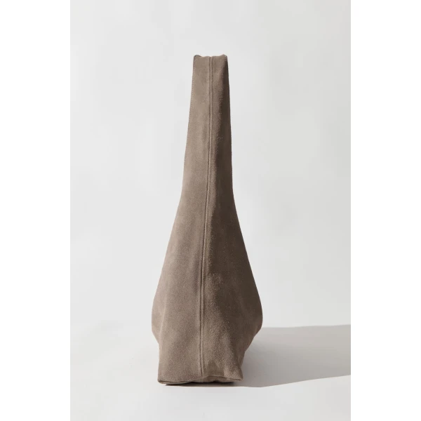 St. Agni Suede Soft Bag in Pebble, view 5