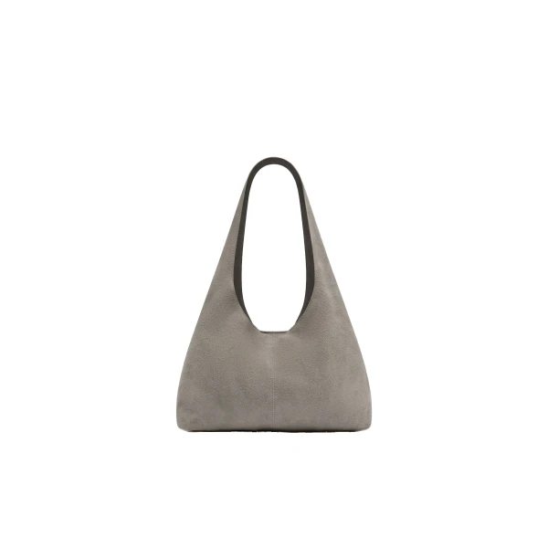 St. Agni Suede Soft Bag in Pebble