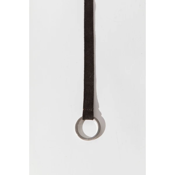 St. Agni Suede Tie Belt in Coffee, view 6