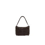 St. Agni Suede Woven Envelope Mini Tote in Coffee