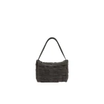 St. Agni Suede Woven Envelope Mini Tote in Steel