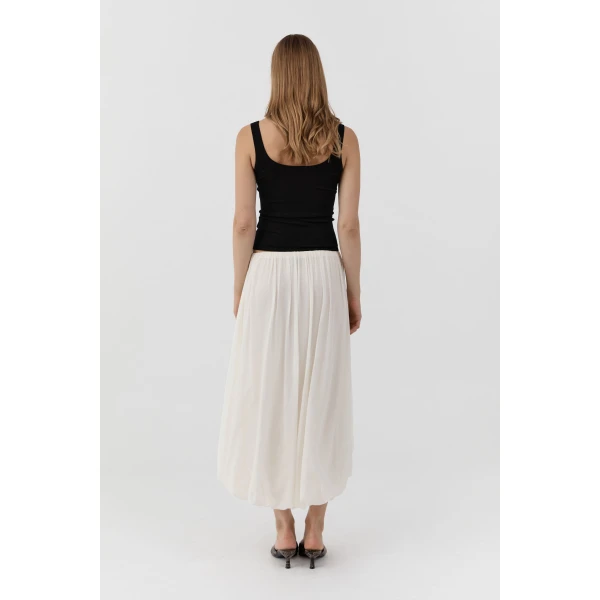 St. Agni Superfine Merino Wool Tank in Black, view 5