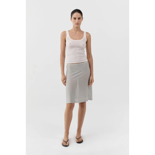 St. Agni Superfine Merino Wool Tank in Talco, view 6