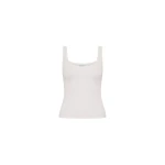 St. Agni Superfine Merino Wool Tank in Talco