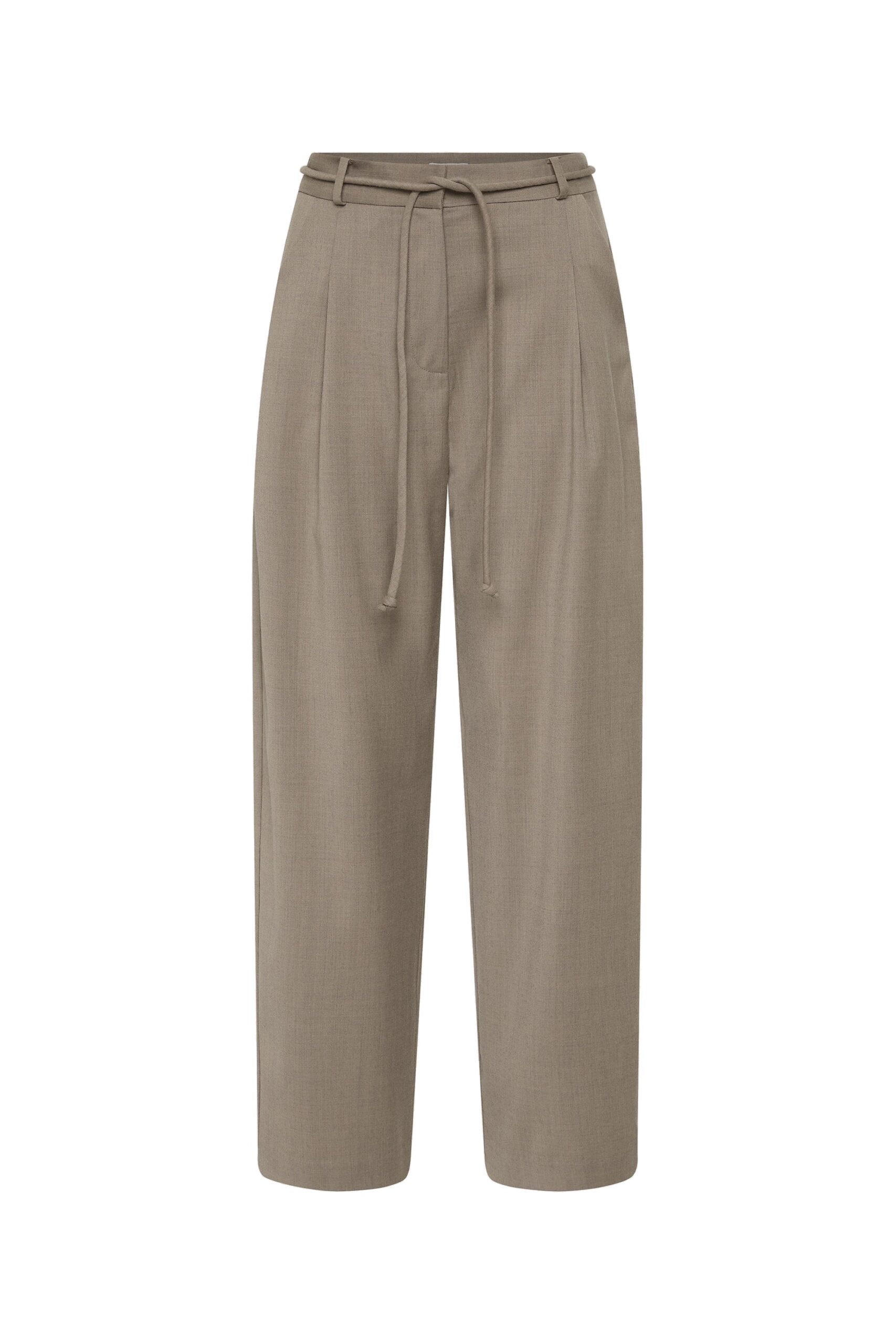 St. Agni Tailored Barrel Pants in Light Taupe | Pants | Coveti St. Agni Tailored Barrel Pants in Light Taupe