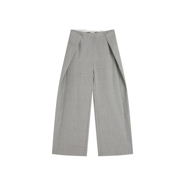 St. Agni Tailored Fold Pants in Concrete