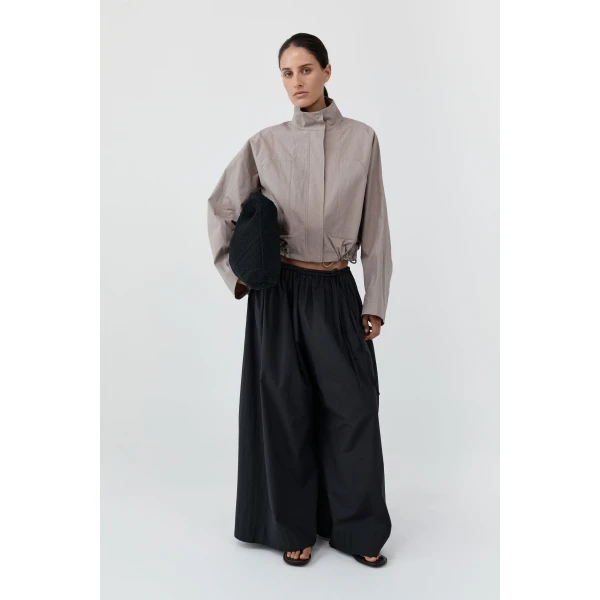 St. Agni Technical Cotton Carpenter Jacket in Grey Stone, view 2