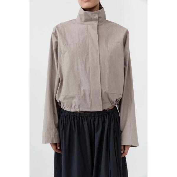 St. Agni Technical Cotton Carpenter Jacket in Grey Stone, view 3
