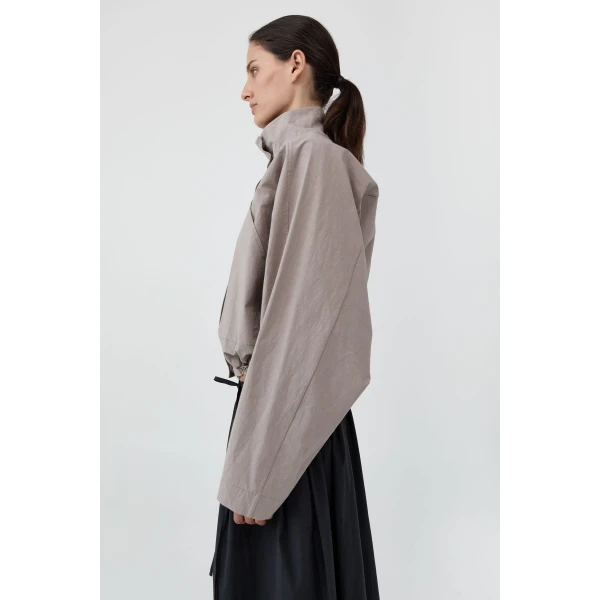 St. Agni Technical Cotton Carpenter Jacket in Grey Stone, view 4