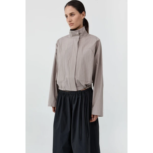 St. Agni Technical Cotton Carpenter Jacket in Grey Stone, view 6