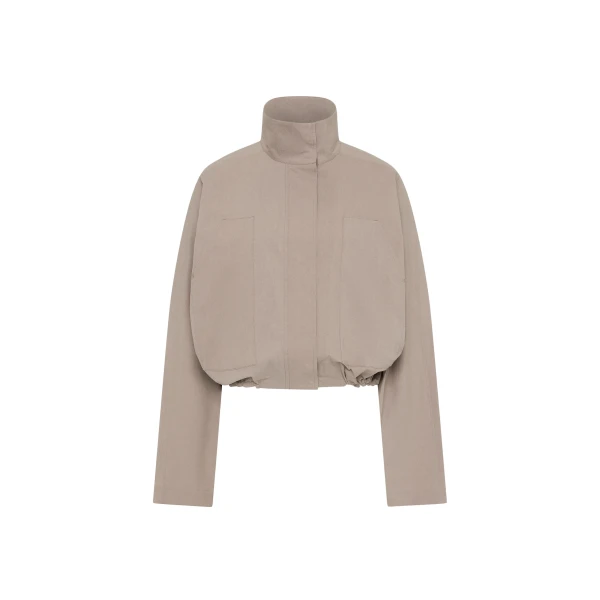 Technical Cotton Carpenter Jacket in Grey Stone