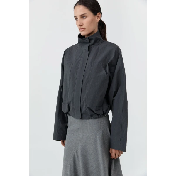 St. Agni Technical Cotton Carpenter Jacket in Iron Glaze, view 6
