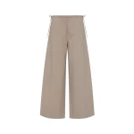 St. Agni Technical Cotton Cropped Drawstring Pants in Grey Stone