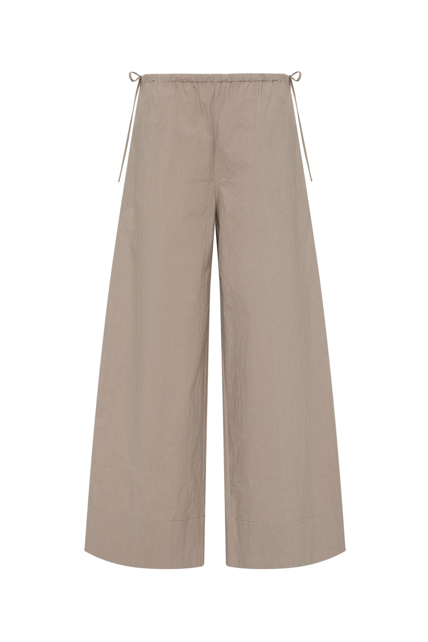 St. Agni Technical Cotton Cropped Drawstring Pants in Grey Stone | Pants | Coveti St. Agni Technical Cotton Cropped Drawstring Pants in Grey Stone