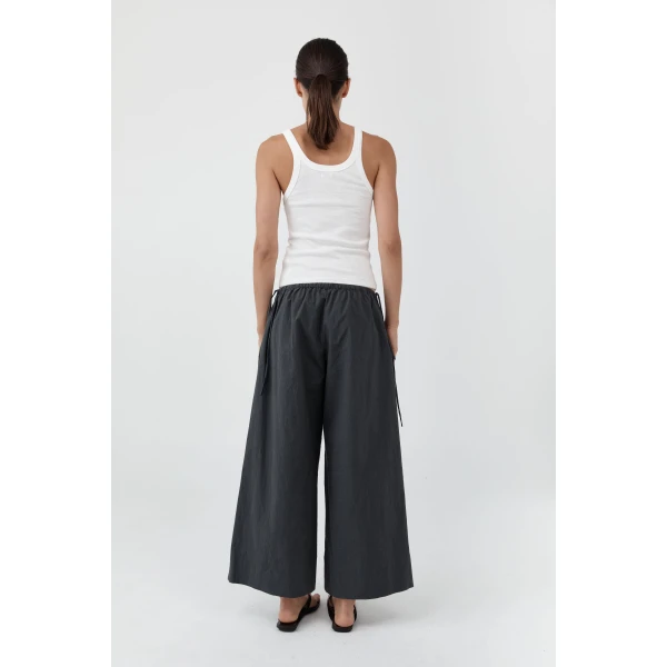 St. Agni Technical Cotton Cropped Drawstring Pants in Iron Glaze, view 5