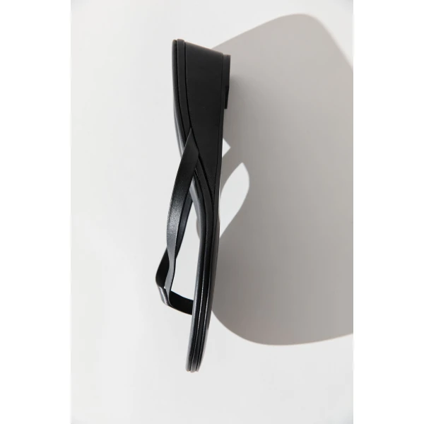 St. Agni Thong Wedge in Black, view 5