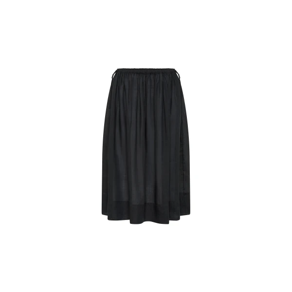 St. Agni Transparent Midi Skirt in Black