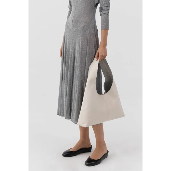 St. Agni Triangle Hobo Bag in Parchment, view 5