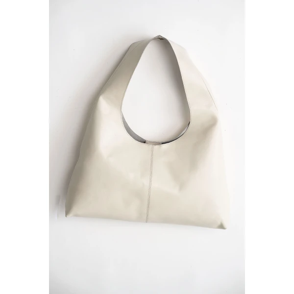 St. Agni Triangle Hobo Bag in Parchment, view 6