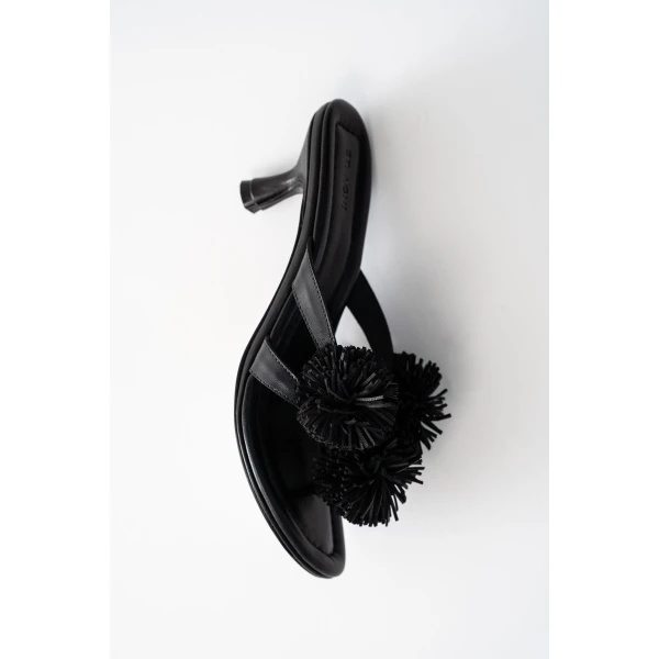 St. Agni Urchin Heel 50 in Black, view 3
