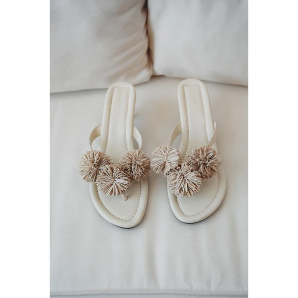 St. Agni Urchin Heel 50 in Parchment, view 5