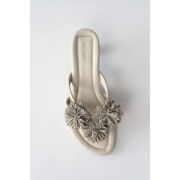 St. Agni Urchin Heel 50 in Parchment, view 6
