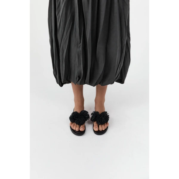 St. Agni Urchin Slide in Black, view 3