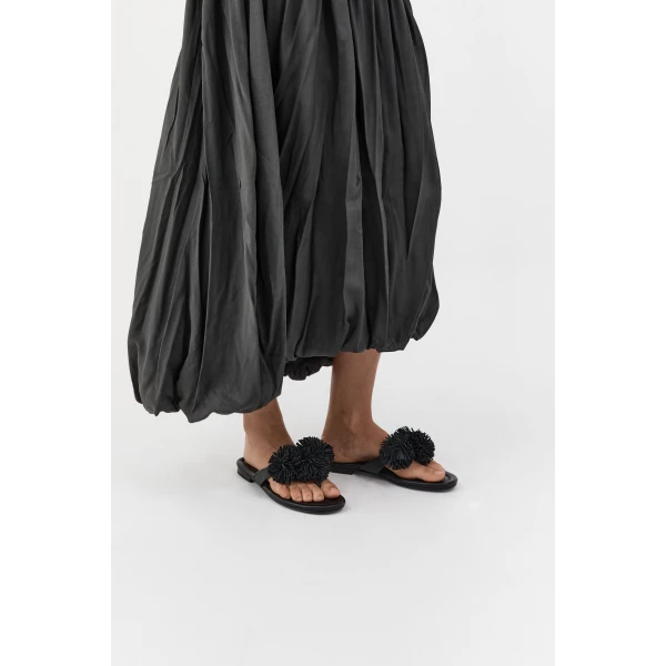 St. Agni Urchin Slide in Black, view 5