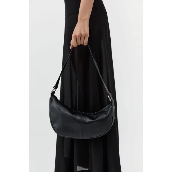 St. Agni Utility Crescent Bag in Black, view 3