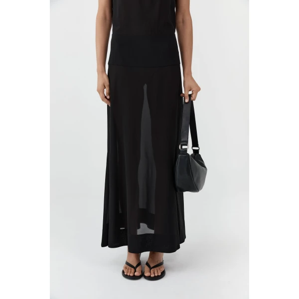 St. Agni Utility Crescent Bag in Black, view 4