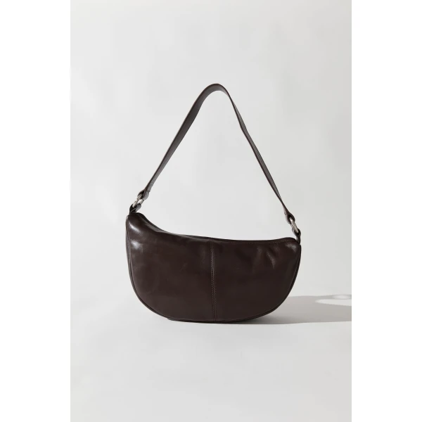 St. Agni Utility Crescent Bag in Coffee, view 2