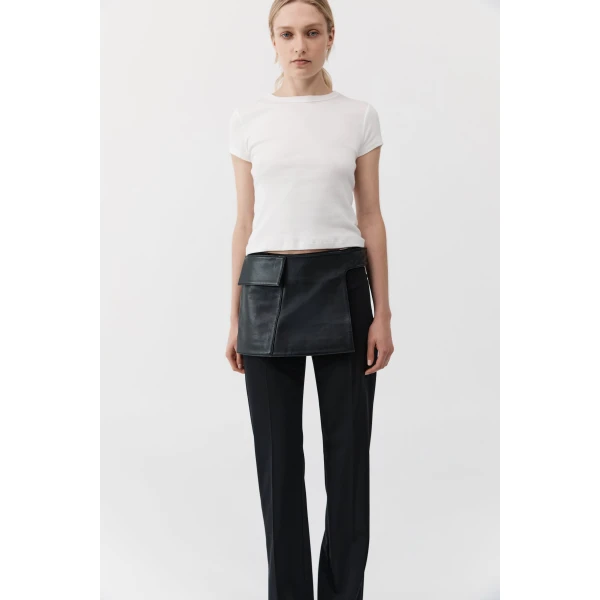 St. Agni Utility Skirt Belt in Black, view 2