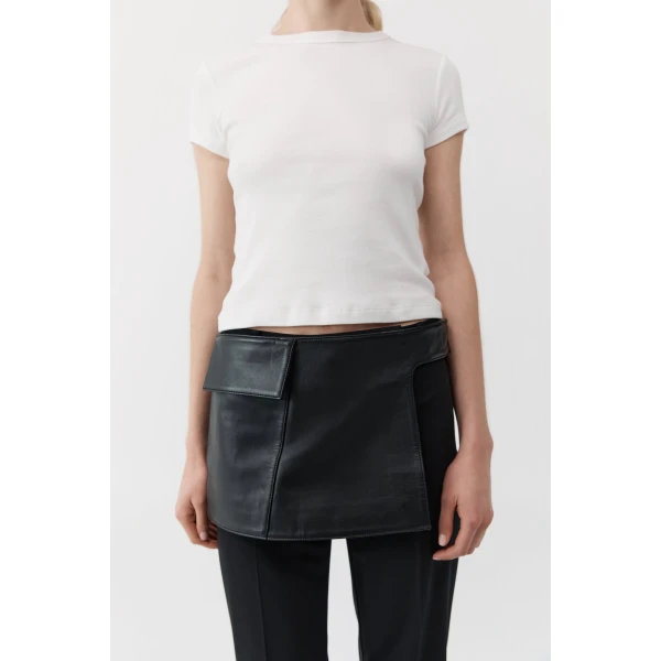 St. Agni Utility Skirt Belt in Black, view 4