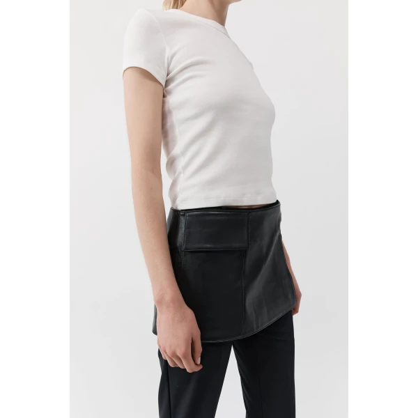St. Agni Utility Skirt Belt in Black, view 5