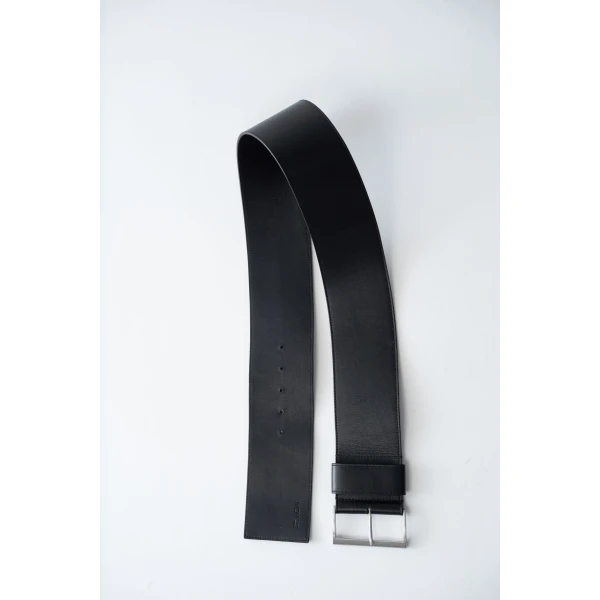 St. Agni Wide Classic Belt in Black, view 3
