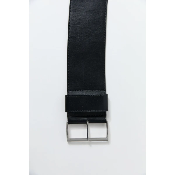 St. Agni Wide Classic Belt in Black, view 4