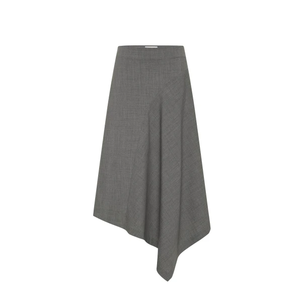 Wool Asymm Skirt in Pumice