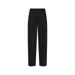 St. Agni Wool Button Front Pleat Pants in Black