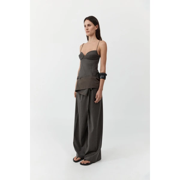 St. Agni Wool Cami in Mulch, view 4