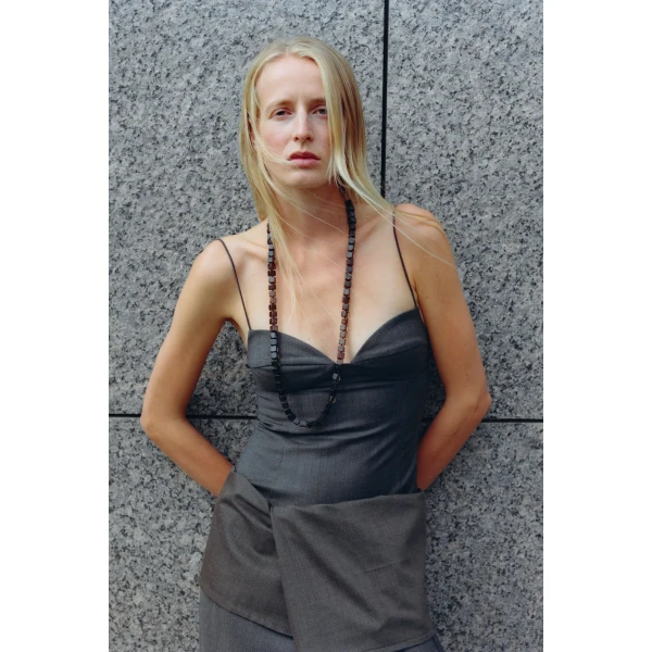 St. Agni Wool Cami in Mulch, view 5