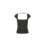 St. Agni Wool Cap Sleeve Top in Umber