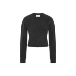 St. Agni Wool Cardigan in Dark Charcoal Melange